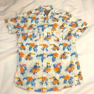 Button down T shirt size large. By RED Camel